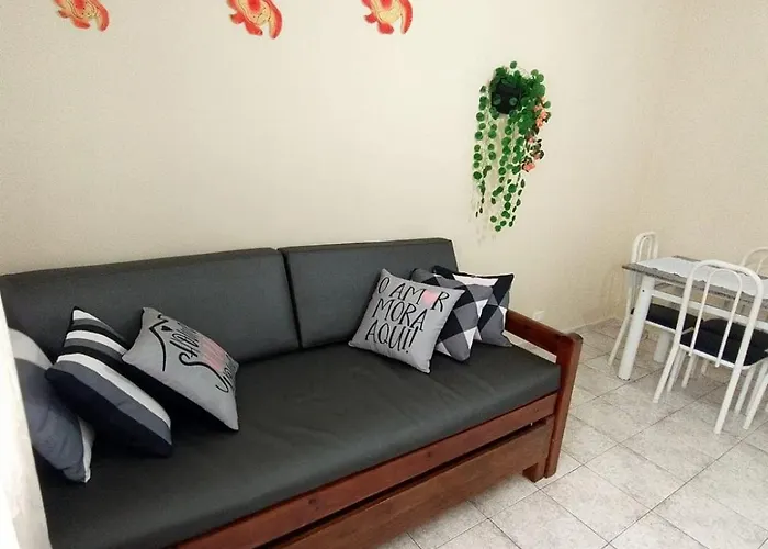 Apartamento Guaruja 5 Minutos Da Praia Do Canto Tortuga Com Wi-Fi Prox Ao Restaurante Rufino\'S